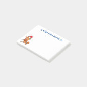 Mooie kerstgarnalen cartoon illustratie post-it® notes (Schuin)