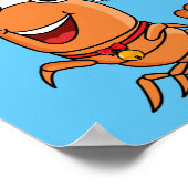 Mooie kerstgarnalen cartoon illustratie poster (Hoek)