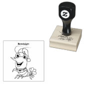Mooie kerstgarnalen cartoon illustratie rubberstempel (Gestempeld)