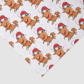 Mooie kerstgarnalen cartoon illustratie tissuepapier (Detail)