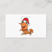 Mooie kerstgarnalen cartoon illustratie visitekaartje (Achterkant)