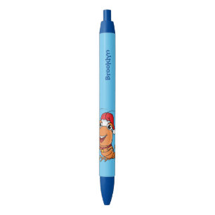 Mooie kerstgarnalen cartoon illustratie zwarte inkt pen