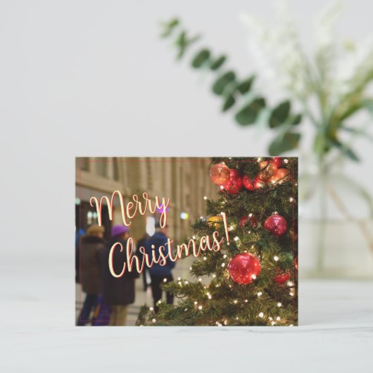 Mooie kerstgroet feestdagenkaart (Staand voorkant)