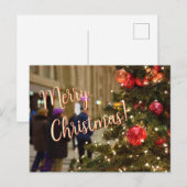 Mooie kerstgroet feestdagenkaart (Voorkant / Achterkant)