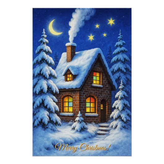 Mooie kerstgroet perfect poster (Voorkant)