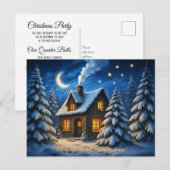 Mooie kerstgroet uitnodiging briefkaart (Voorkant / Achterkant)