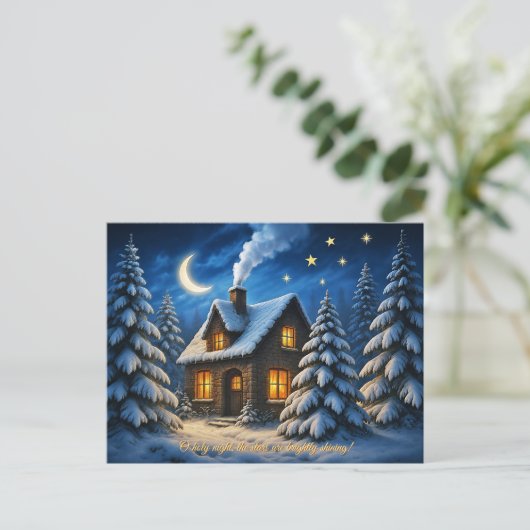 Mooie kerstgroet uitnodiging briefkaart (Staand voorkant)