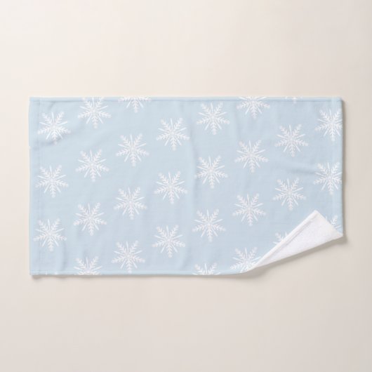 Mooie kersthanddoek in lichtblauw bad handdoek (Handdoek)