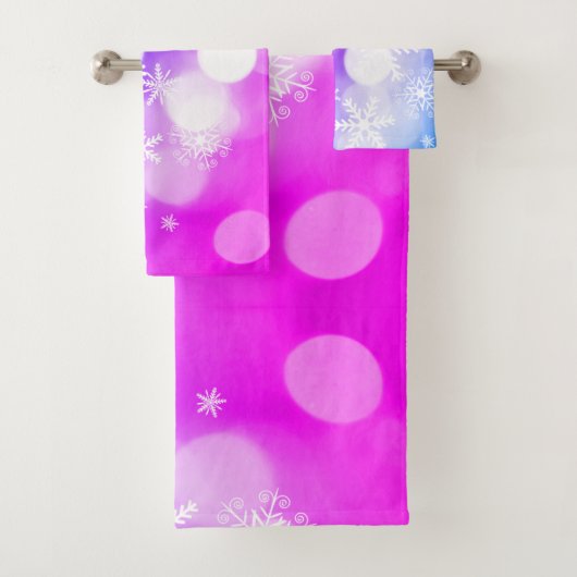Mooie kersthanddoek met sneeuwvlokken bad handdoek (Insitu)
