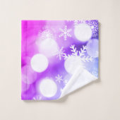 Mooie kersthanddoek met sneeuwvlokken bad handdoek (Wasdoekje)