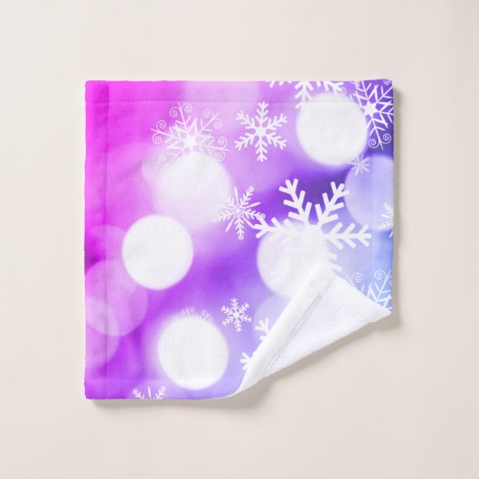 Mooie kersthanddoek met sneeuwvlokken bad handdoek (Wasdoekje)