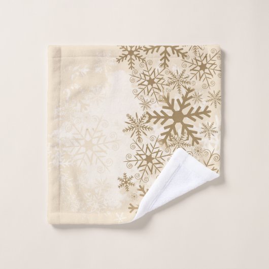 Mooie kersthanddoek met sneeuwvlokken bad handdoek (Wasdoekje)
