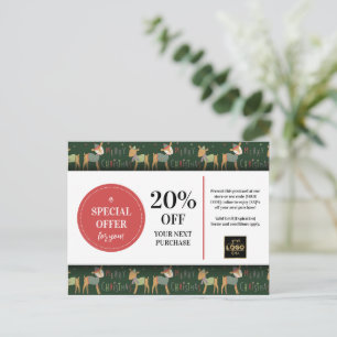 Mooie Kerstherten Aangepaste Coupon Korting  Briefkaart
