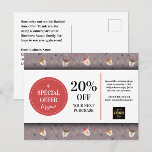 Mooie Kerstherten Aangepaste Coupon Korting  Briefkaart