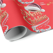Mooie kersthoed cadeaupapier (Rol Hoek)