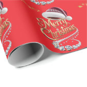 Mooie kersthoed cadeaupapier (Rol Hoek)