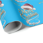 Mooie kersthoed cadeaupapier (Rol Hoek)