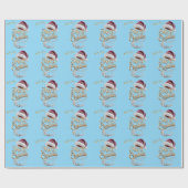 Mooie kersthoed cadeaupapier (Vlak)