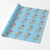 Mooie kersthoed cadeaupapier (Uitgerold)