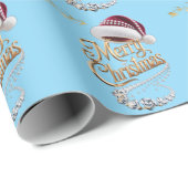 Mooie kersthoed cadeaupapier (Rol Hoek)