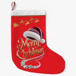 Mooie kersthoed kleine kerstsok