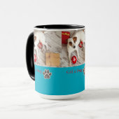 Mooie Kersthond Cadeau Mok (Voorkant links)