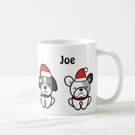 Mooie Kersthondenmok | Gepersonaliseerd Kerstcadea Koffiemok