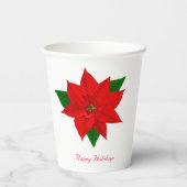 Mooie kerstkaarsbloem papieren bekers (Achterkant)