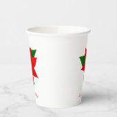 Mooie kerstkaarsbloem papieren bekers (Links)