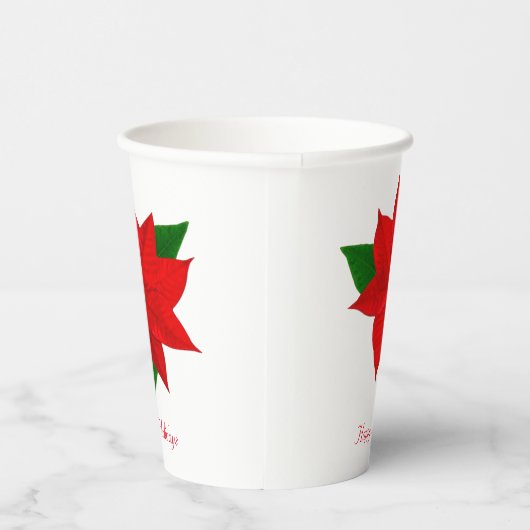 Mooie kerstkaarsbloem papieren bekers (Rechts)