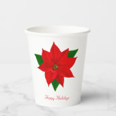 Mooie kerstkaarsbloem papieren bekers (Voorkant)