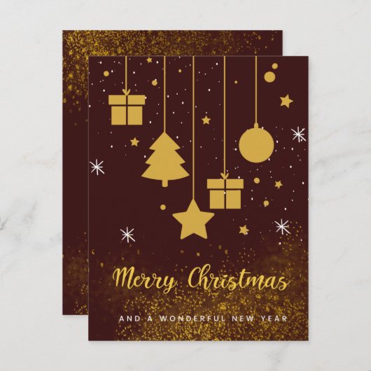 Mooie kerstkaart (Voorkant / Achterkant)