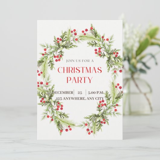 Mooie kerstkaart bedankkaart (Staand voorkant)