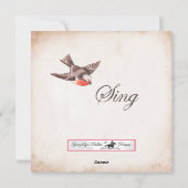 Mooie kerstkaart een rendier, amaryllis & vogel (Achterkant)