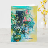 Mooie kerstkaart gemaakt met liefde kaart (Gele Bloem)