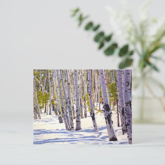 Mooie kerstKaart in Sneeuwgebergte Briefkaart (Staand voorkant)