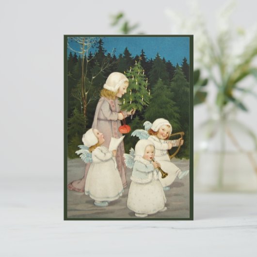 Mooie kerstkaart kaart (Staand voorkant)