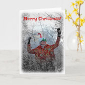 Mooie kerstkaart kaart (Gele Bloem)