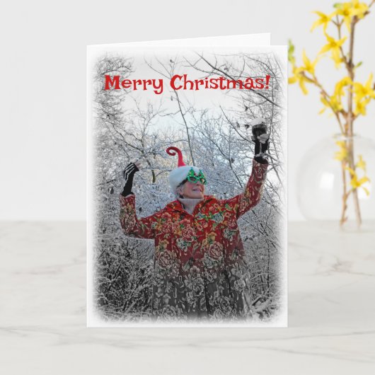 Mooie kerstkaart kaart (Gele Bloem)