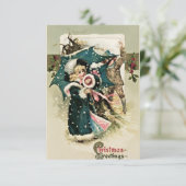 Mooie kerstkaart kaart (Staand voorkant)