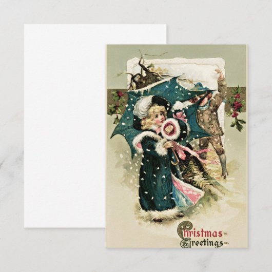 Mooie kerstkaart kaart (Voorkant / Achterkant)