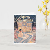 Mooie kerstkaart kaart (Gele Bloem)
