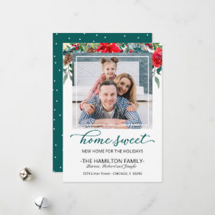 Mooie Kerstkaart met verhuisbericht en foto