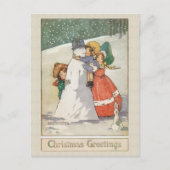 Mooie kerstKaart met Vintage Feestdagenkaart (Voorkant)