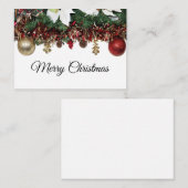 Mooie kerstkaart notitiekaartje (Voorkant / Achterkant)