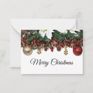 Mooie kerstkaart notitiekaartje