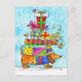 Mooie Kerstkaart van hond Briefkaart (Voorkant)