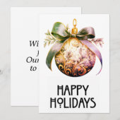 Mooie kerstkaarten feestdagenkaart (Voorkant / Achterkant)