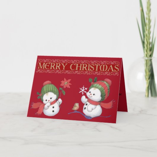 Mooie kerstkaarten voor feestdagen kaart (Voorkant)