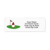 Mooie Kerstkabouter golf retouradreslabels Etiket (Voorkant)